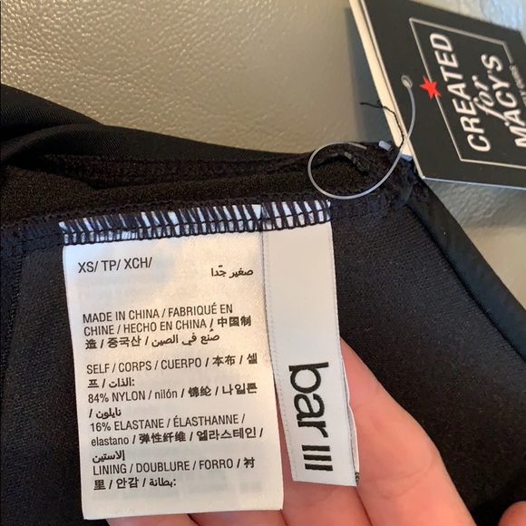 Bar III Draped-Front Halter One-Piece Swimsuit - Picture 8 of 8